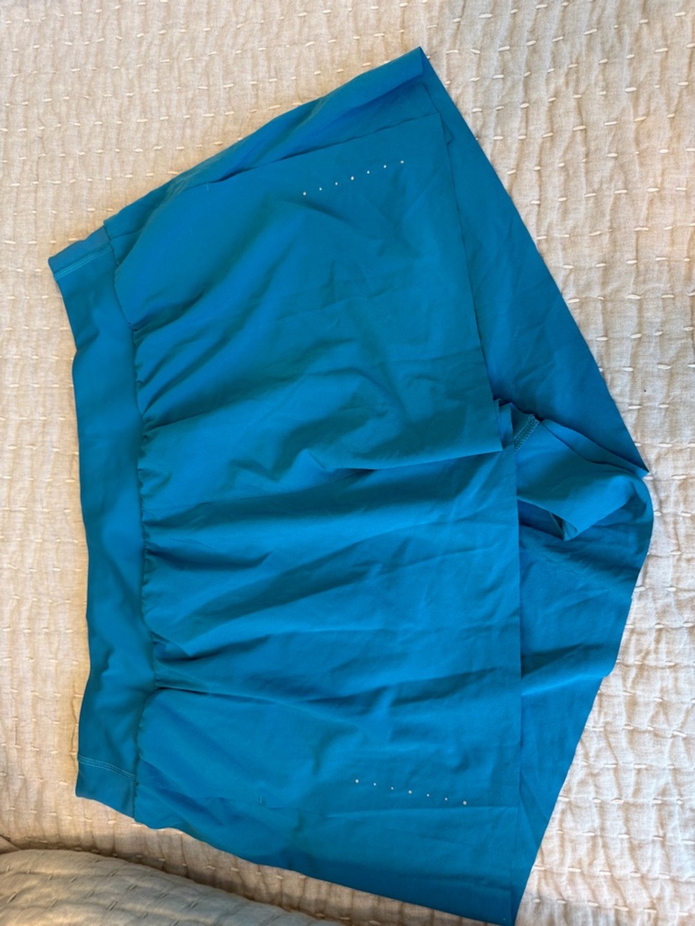 Athleta Blue Teal Running Skort with Built-In Shorts